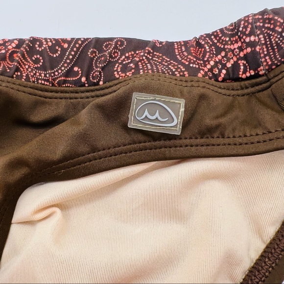 NWOT MELIKA Bikini Bottom Brown Pink Size Small - Picture 9 of 9